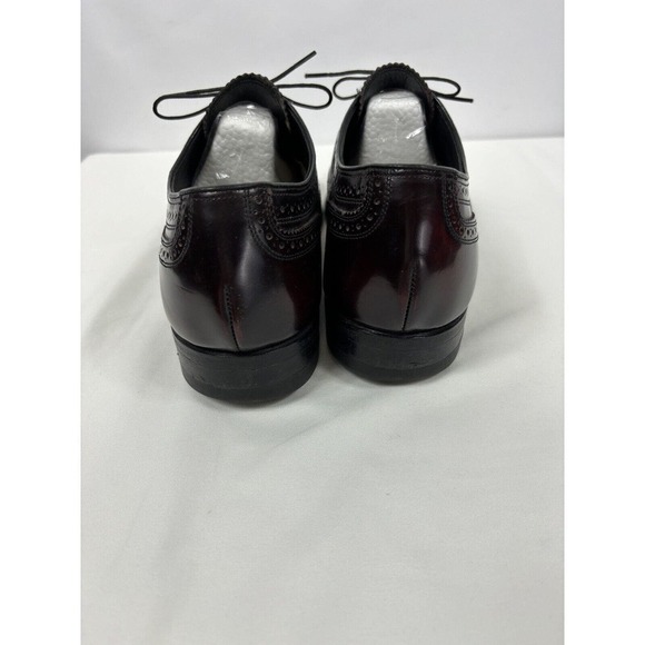 Florsheim Wingtip Dress Shoes Burgundy Patent Leather 10 Made in USA - Picture 4 of 12